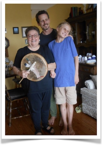 Author John Manley with Francine “Crane Woman” Noiseux